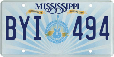 MS license plate BYI494
