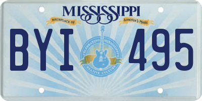 MS license plate BYI495