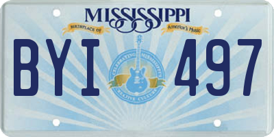 MS license plate BYI497