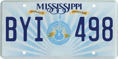 MS license plate BYI498