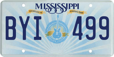 MS license plate BYI499