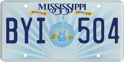 MS license plate BYI504