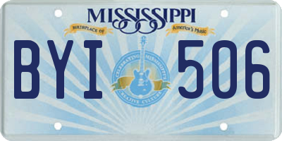MS license plate BYI506