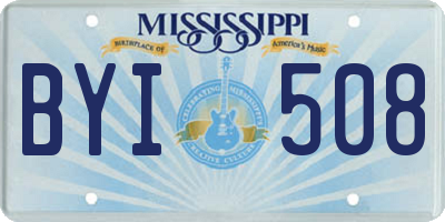MS license plate BYI508