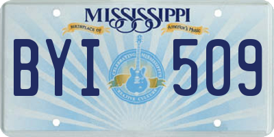 MS license plate BYI509