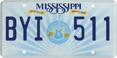 MS license plate BYI511