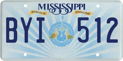 MS license plate BYI512