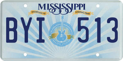 MS license plate BYI513