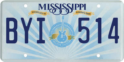 MS license plate BYI514