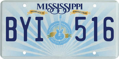 MS license plate BYI516