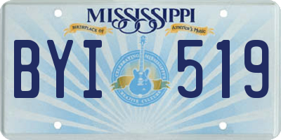 MS license plate BYI519