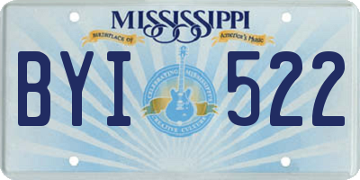 MS license plate BYI522
