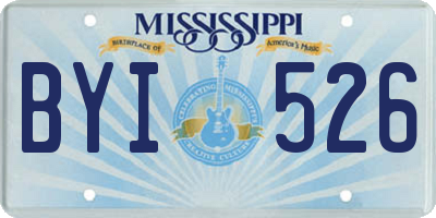 MS license plate BYI526