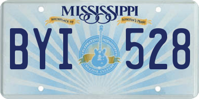 MS license plate BYI528