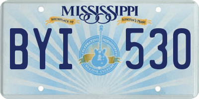 MS license plate BYI530
