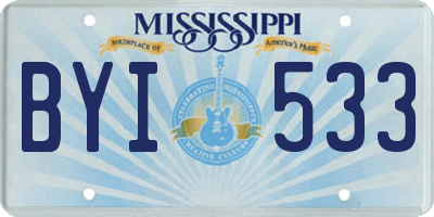 MS license plate BYI533