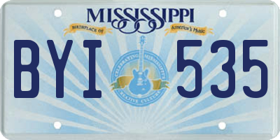 MS license plate BYI535