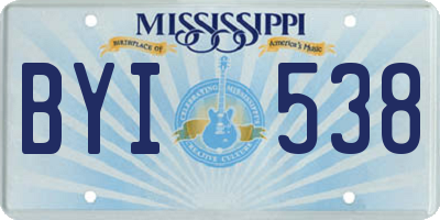MS license plate BYI538
