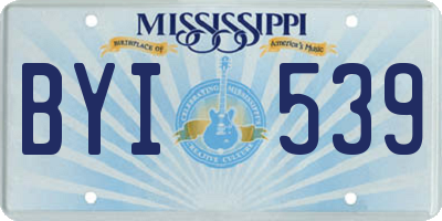 MS license plate BYI539