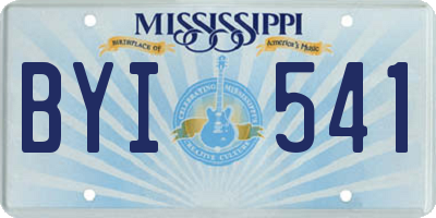 MS license plate BYI541