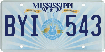 MS license plate BYI543