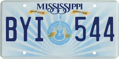 MS license plate BYI544
