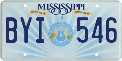 MS license plate BYI546
