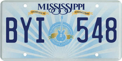 MS license plate BYI548