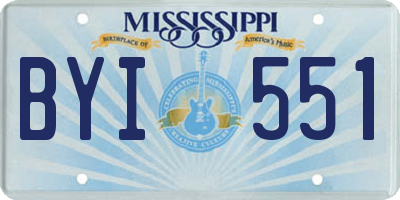 MS license plate BYI551