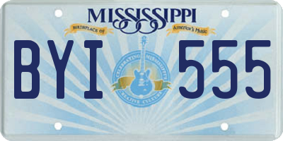 MS license plate BYI555