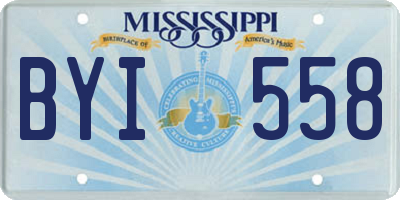 MS license plate BYI558