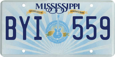 MS license plate BYI559