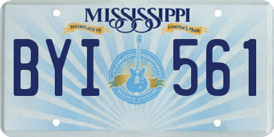 MS license plate BYI561