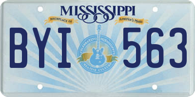 MS license plate BYI563