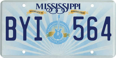 MS license plate BYI564