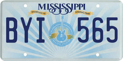 MS license plate BYI565