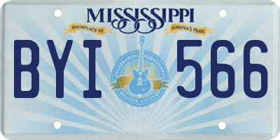 MS license plate BYI566
