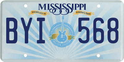 MS license plate BYI568