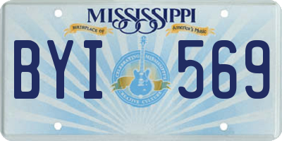 MS license plate BYI569