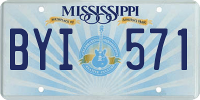 MS license plate BYI571