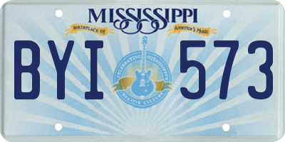 MS license plate BYI573