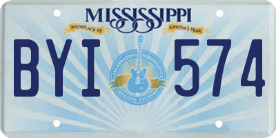 MS license plate BYI574
