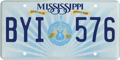 MS license plate BYI576