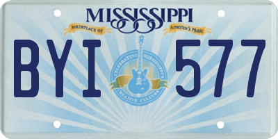 MS license plate BYI577