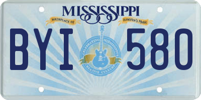 MS license plate BYI580