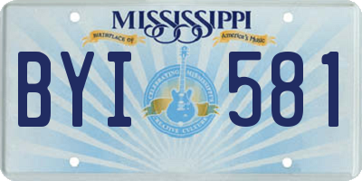 MS license plate BYI581