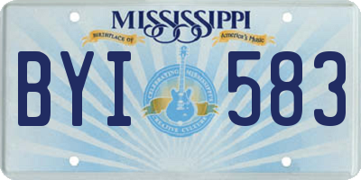 MS license plate BYI583