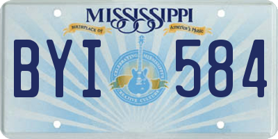 MS license plate BYI584