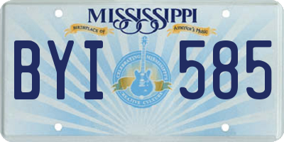 MS license plate BYI585