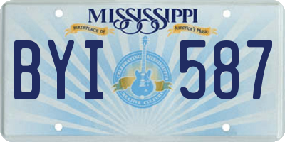 MS license plate BYI587